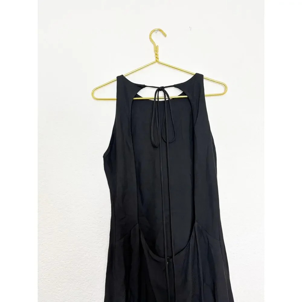 NWT BONDI Born Ophelia Maxi Dress Size Large Black Open Back Aline - Picture 10 of 12